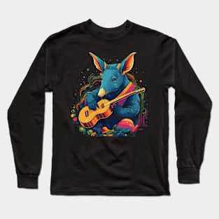 Aardvark Playing Violin Long Sleeve T-Shirt